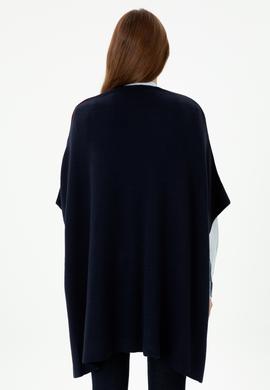 Kadın Lacivert Triko Panço - 50272074001