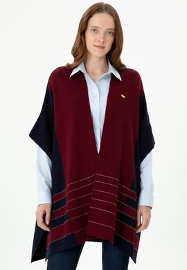 Kadın Lacivert Triko Panço - 50272074001