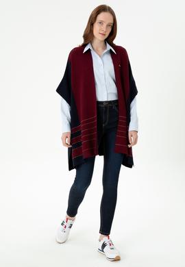 Kadın Lacivert Triko Panço - 50272074001