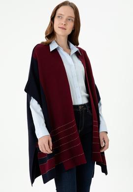 Kadın Lacivert Triko Panço - 50272074001