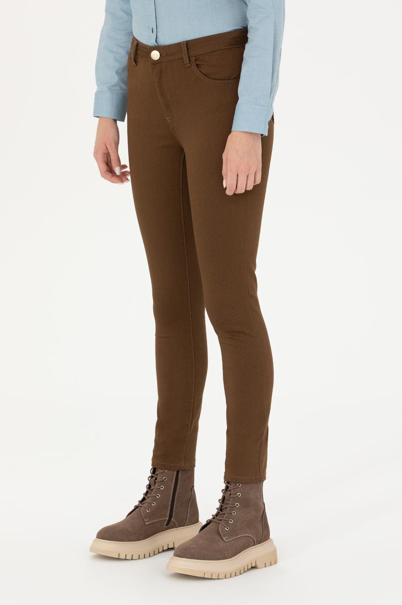 Kadın Koyu Camel Pantolon