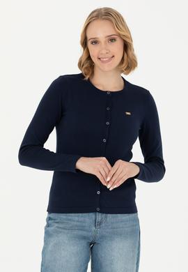 Kadın Lacivert Basic Triko Hırka - 50269011017