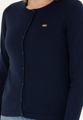 Kadın Lacivert Basic Triko Hırka - 50269011017