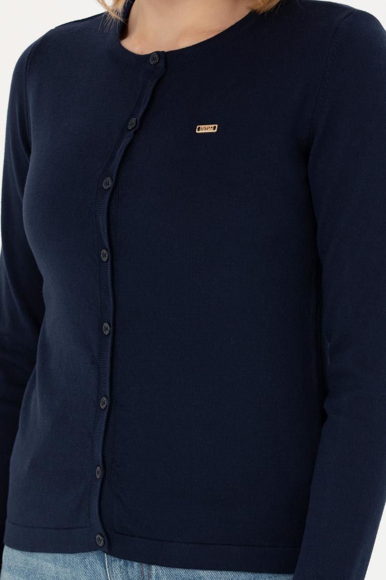 Kadın Lacivert Basic Triko Hırka - 50269011017