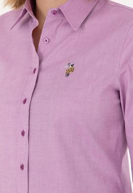 Kadın Violet Uzun Kollu Basic Gömlek - 50271268067