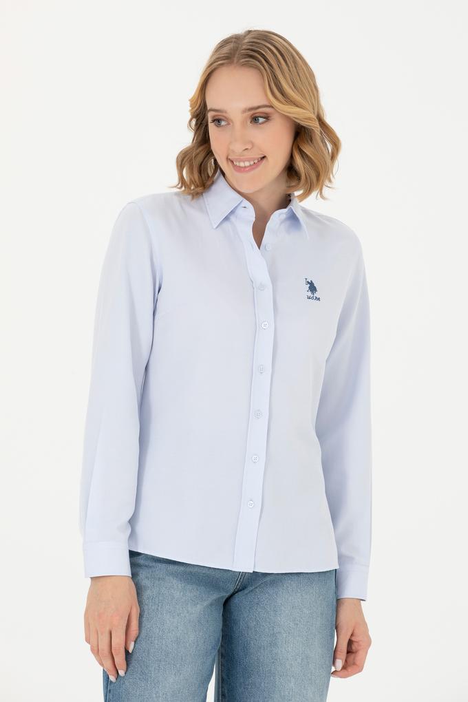 Kadın Açık Mavi Uzun Kollu Basic Gömlek