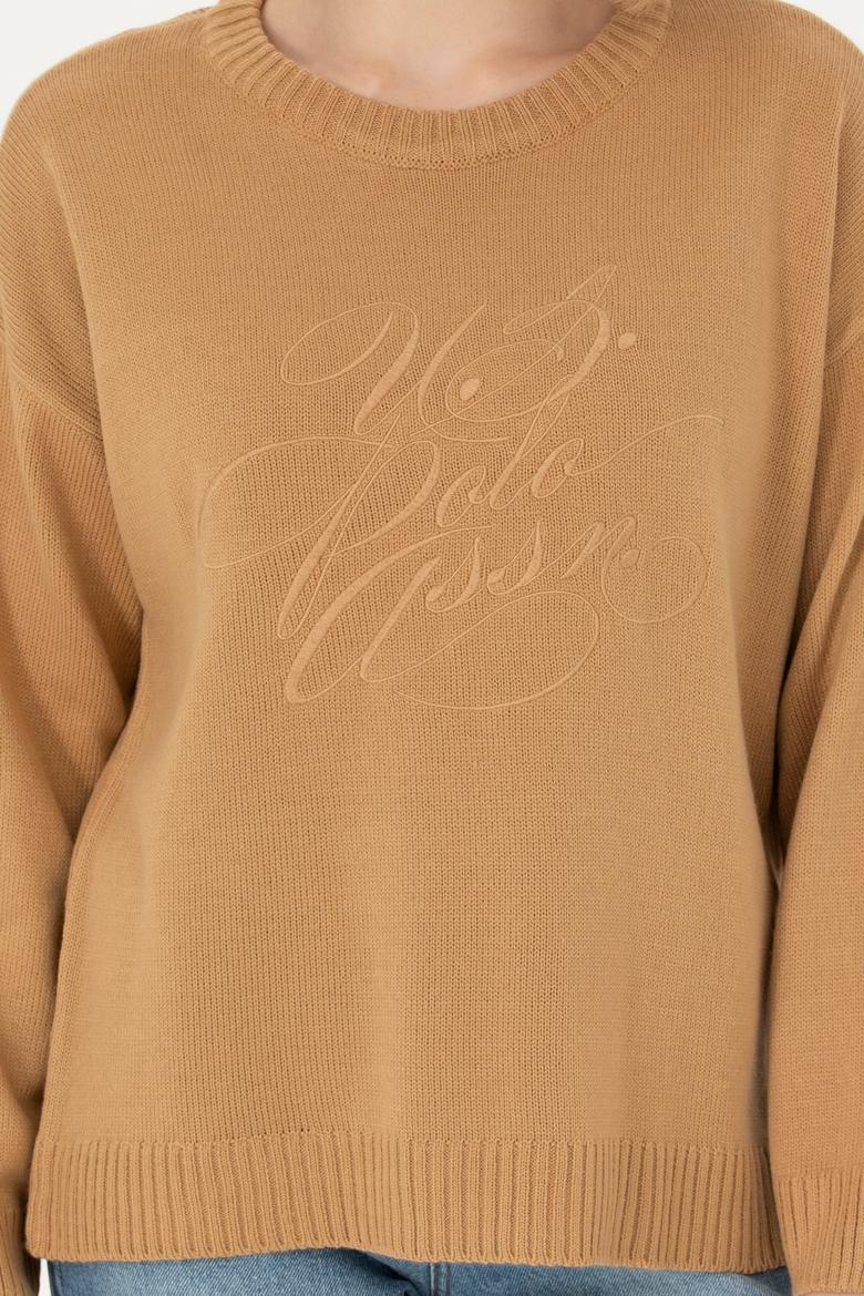 Kadın Kum Bisiklet Yaka Kazak - 50272035013