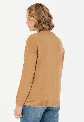 Kadın Kum Bisiklet Yaka Kazak - 50272035013