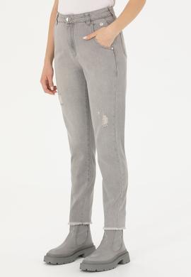 Kadın Gri Jean Pantolon - 50272277012
