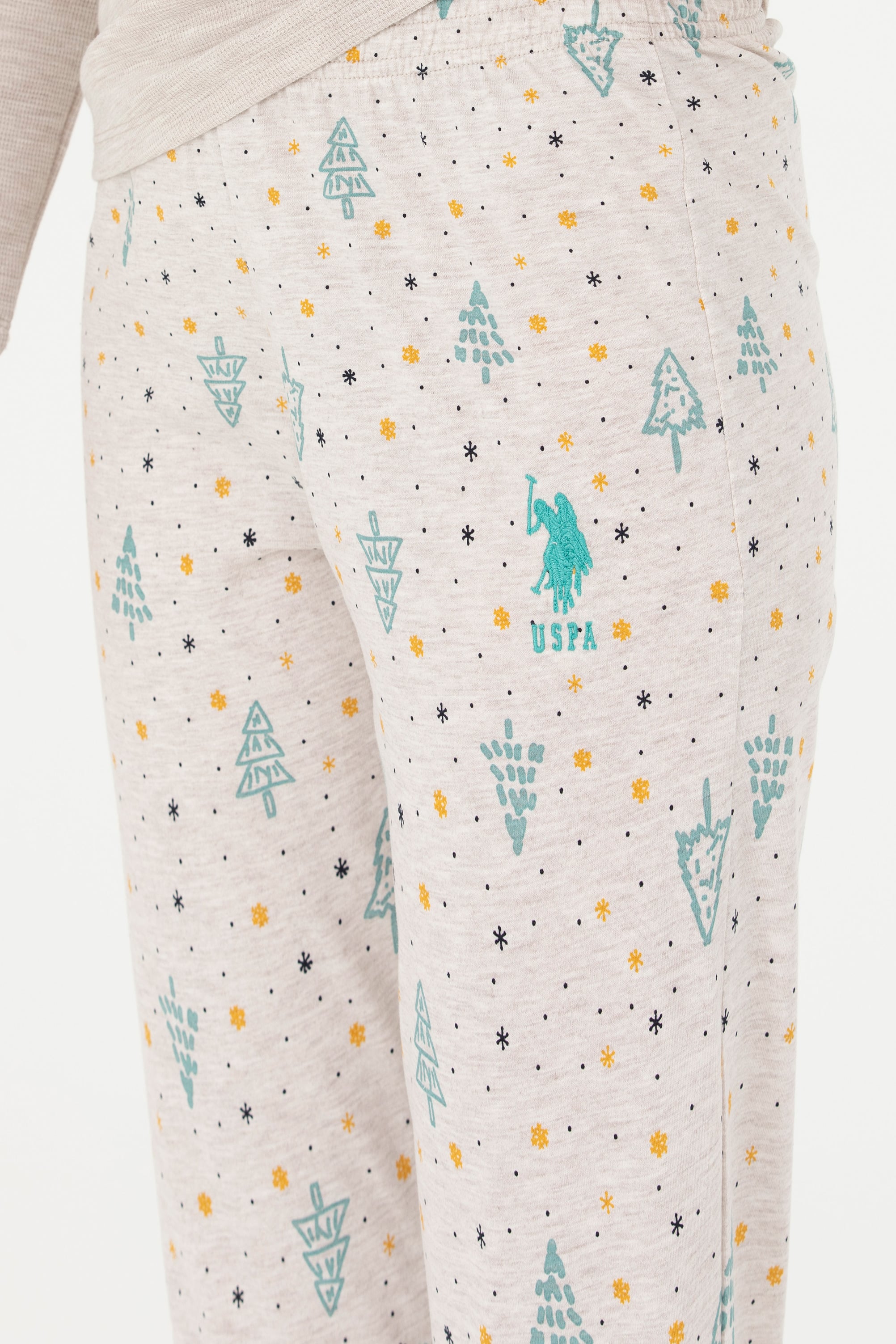 Kadın Gri Melanj Pijama Takımı