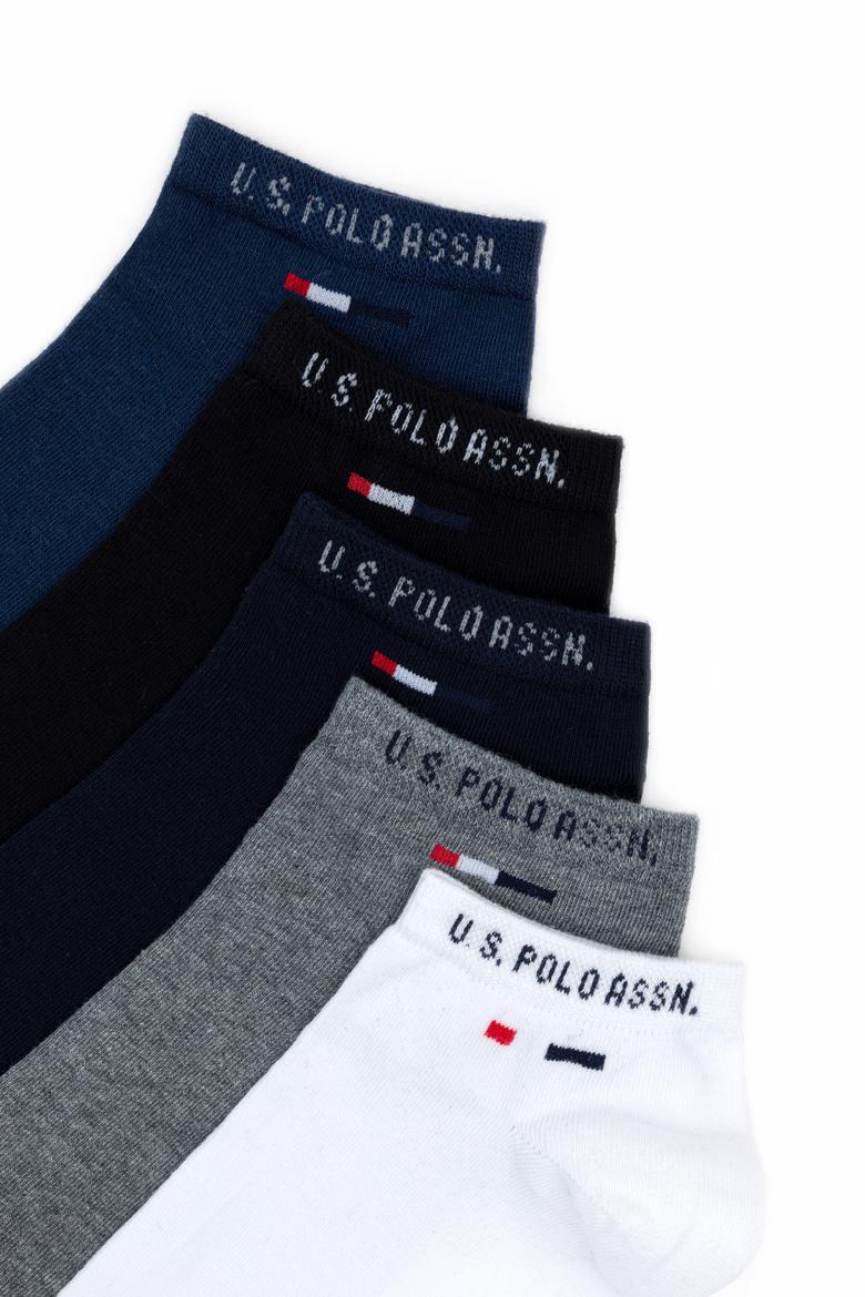 Erkek 5'li Gri Melanj Patik Çorap - 50258173006