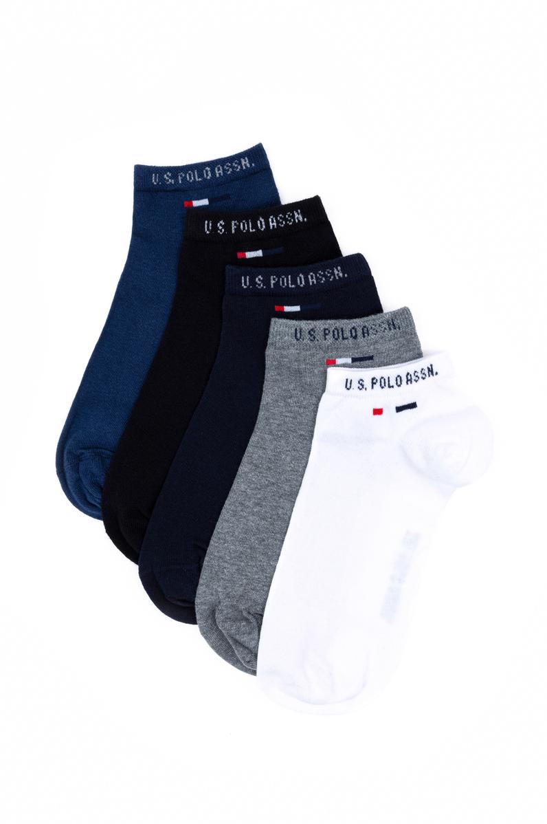 Erkek 5'li Gri Melanj Patik Çorap