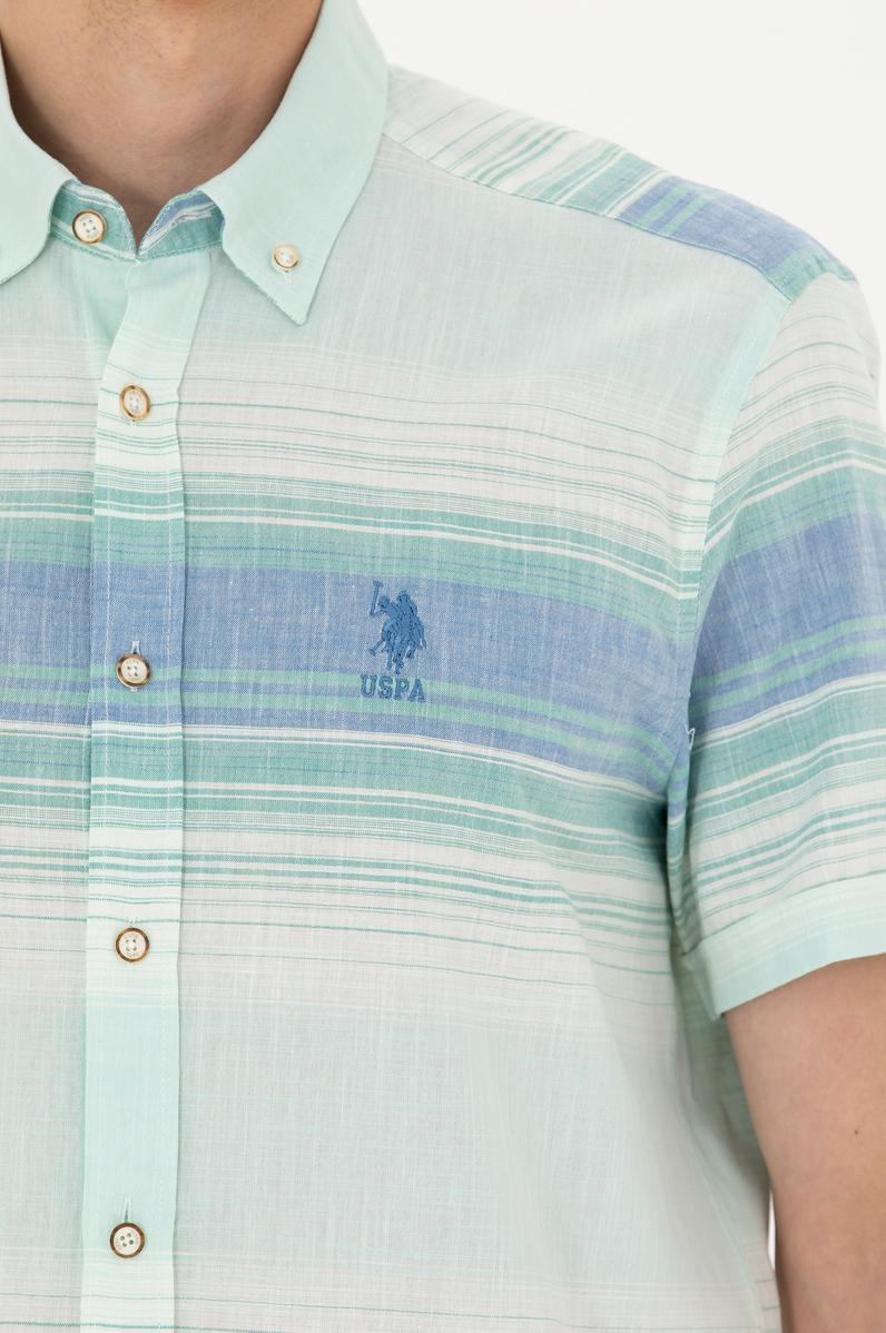 Erkek Saks Kısa Kollu Gömlek