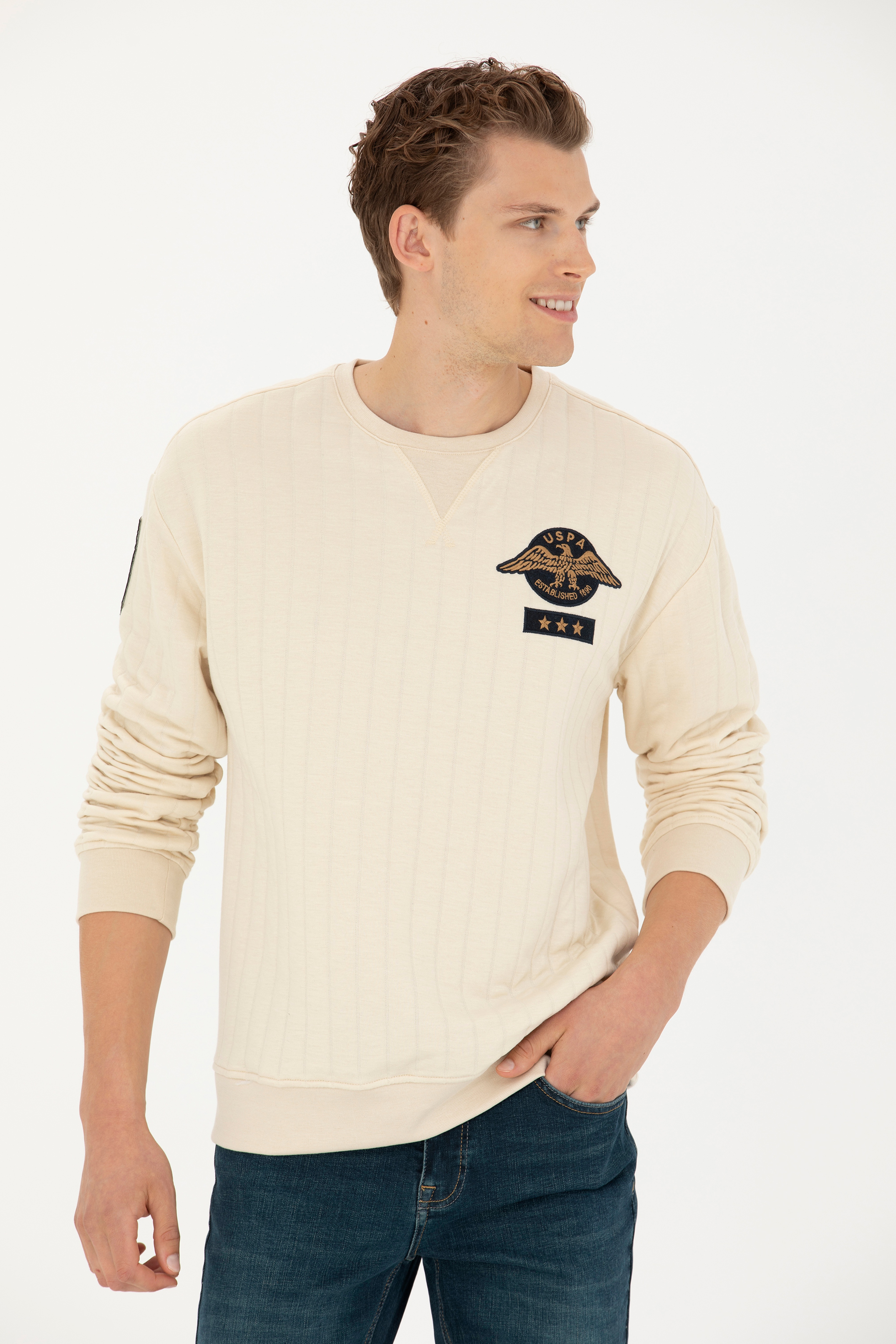 Erkek Taş Sweatshirt - Image 1