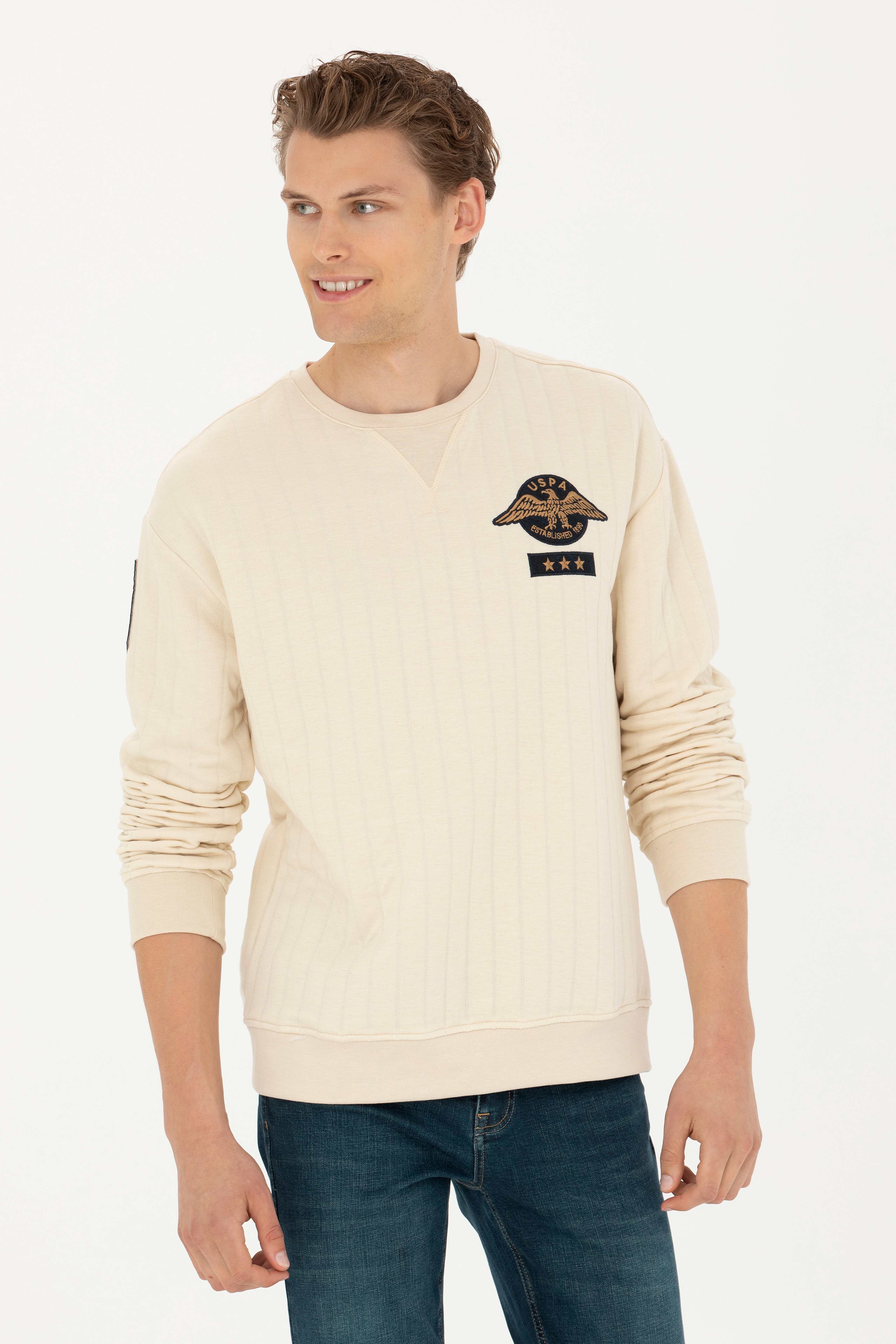 Erkek Taş Sweatshirt - Image 3