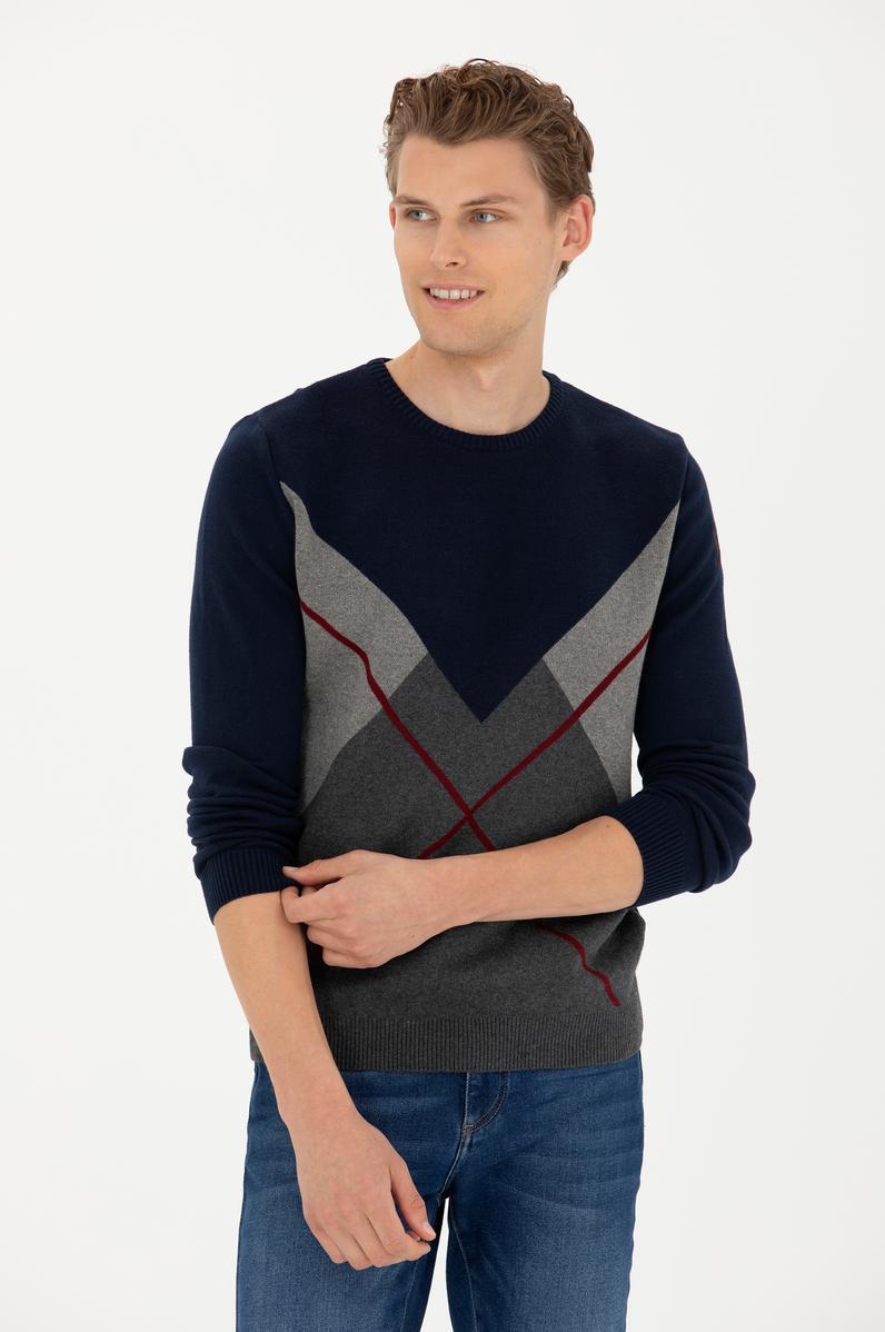 Erkek Lacivert Kazak