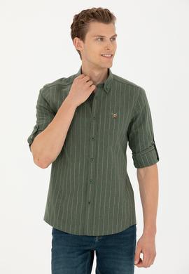 Erkek Yeşil Uzun Kollu Gömlek - 50272687030