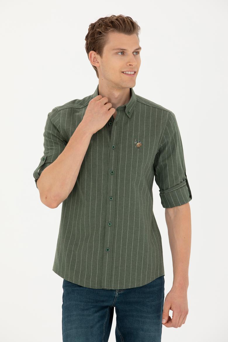 Erkek Yeşil Uzun Kollu Gömlek - 50272687030