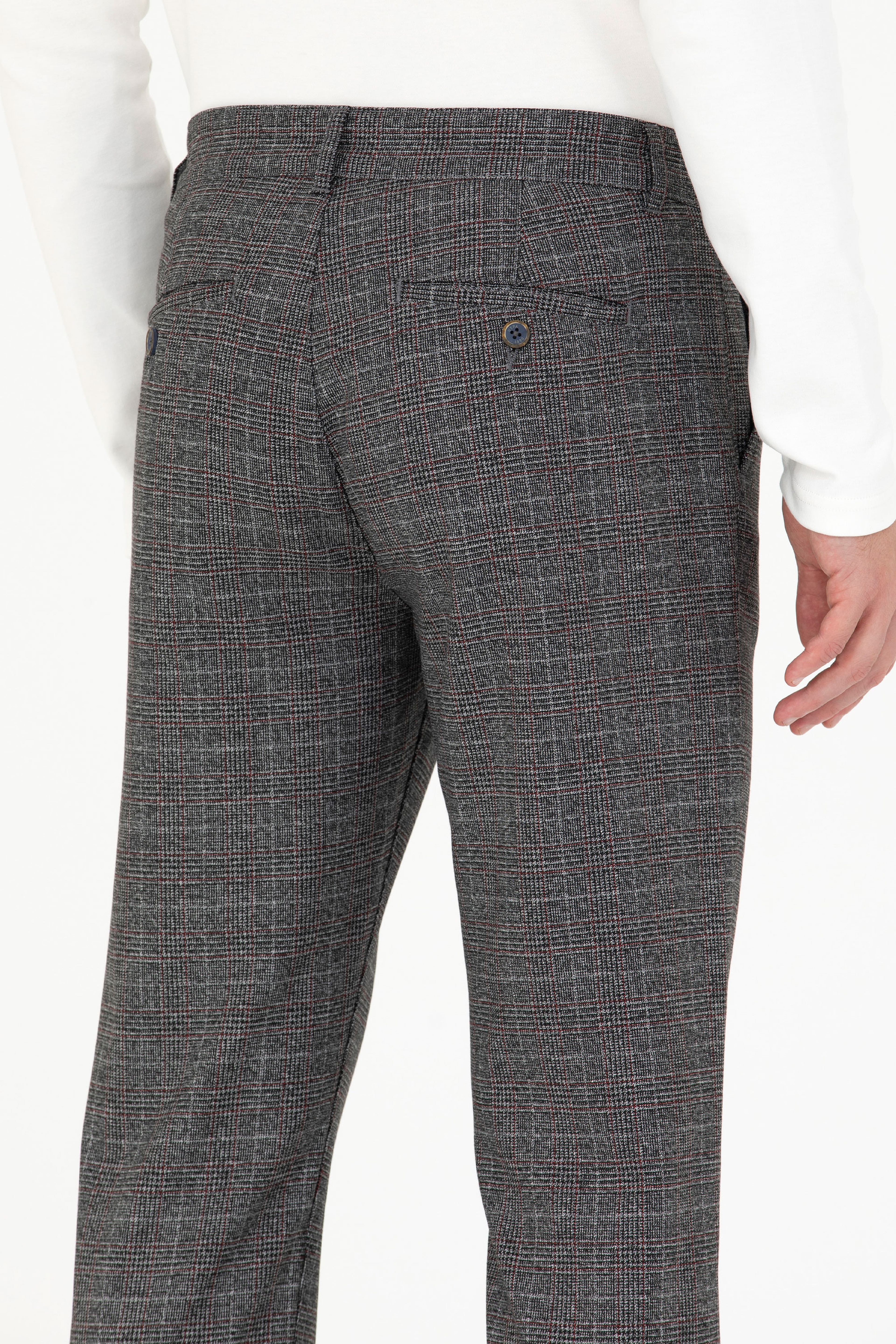 Erkek Slim Fit Gri Kanvas Pantolon - Image 7