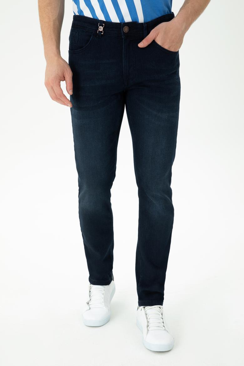 Erkek Koyu Mavi Jean Pantolon - 50272577038