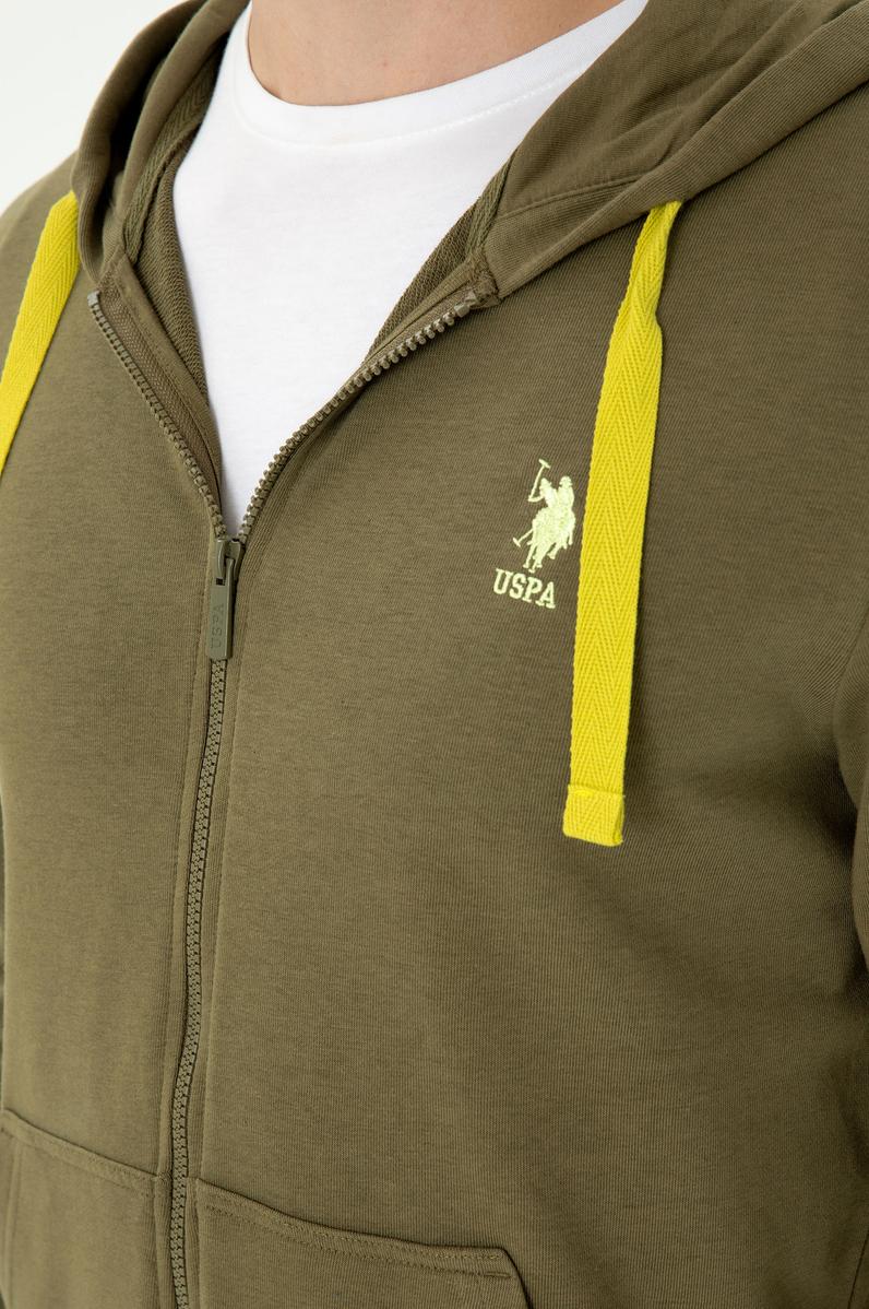 Erkek Haki Örme Hırka