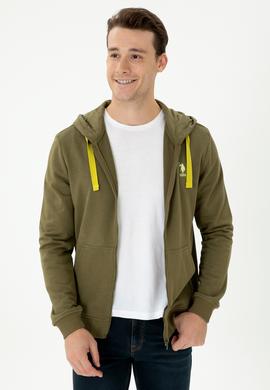 Erkek Haki Örme Hırka - 50274032018