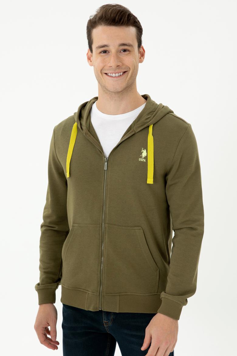 Erkek Haki Örme Hırka