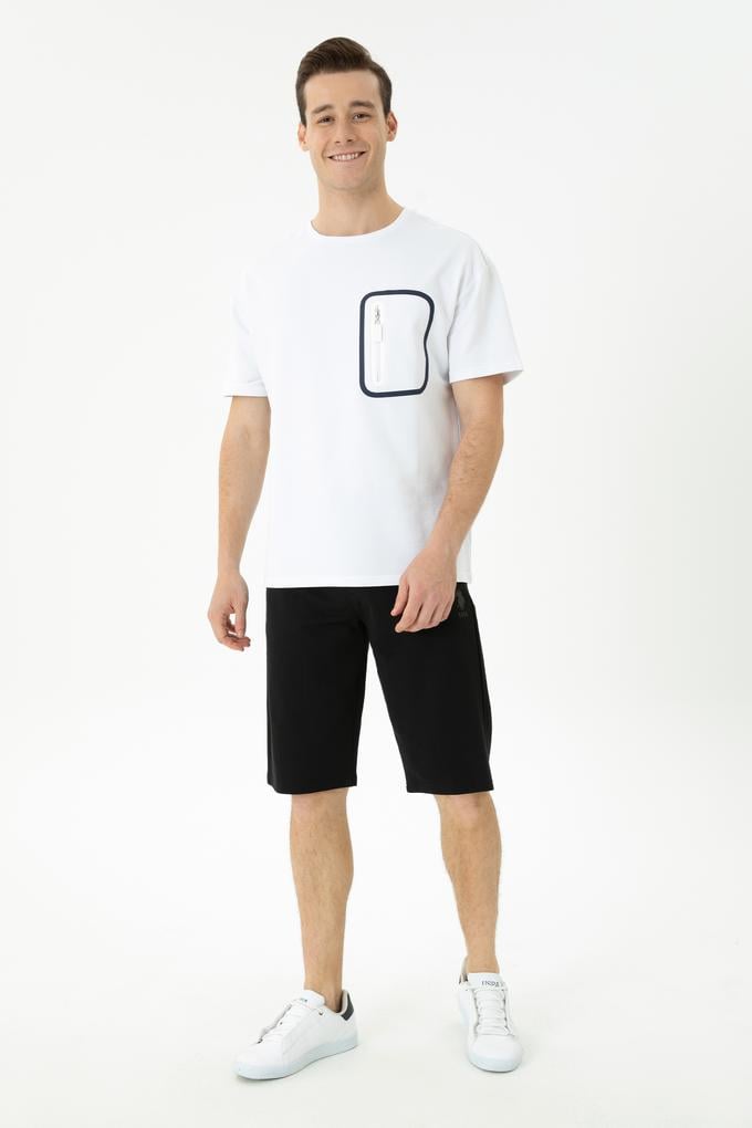 Erkek Siyah Örme Şort