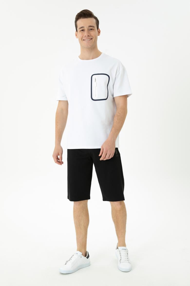 Erkek Siyah Örme Şort