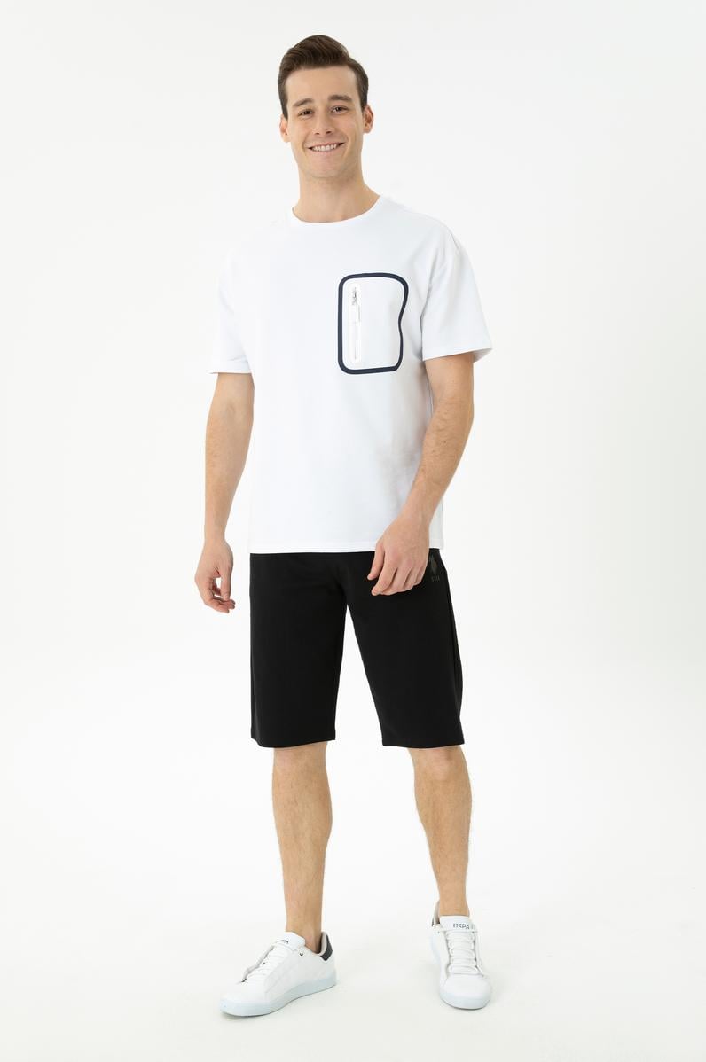 Erkek Siyah Örme Şort