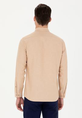 Erkek Camel Uzun Kollu Basic Gömlek - 50262980077