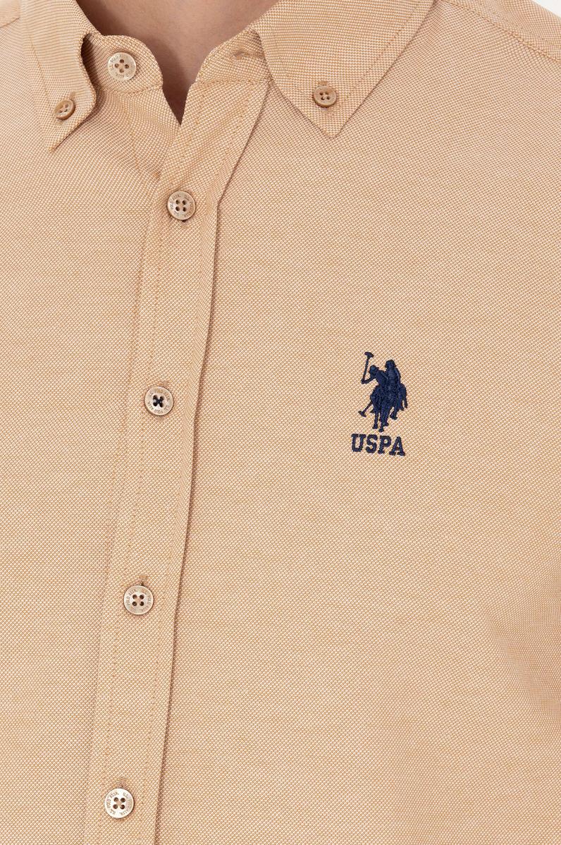 Erkek Camel Uzun Kollu Basic Gömlek