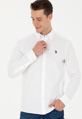 Erkek Beyaz Uzun Kollu Basic Gömlek - 50263025015