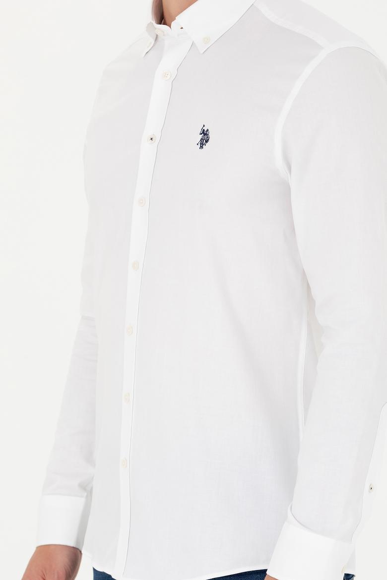 Erkek Beyaz Uzun Kollu Basic Gömlek - 50263025015