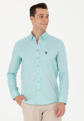 Erkek Mint Uzun Kollu Basic Gömlek - 50263025069