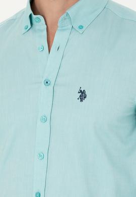 Erkek Mint Uzun Kollu Basic Gömlek - 50263025069