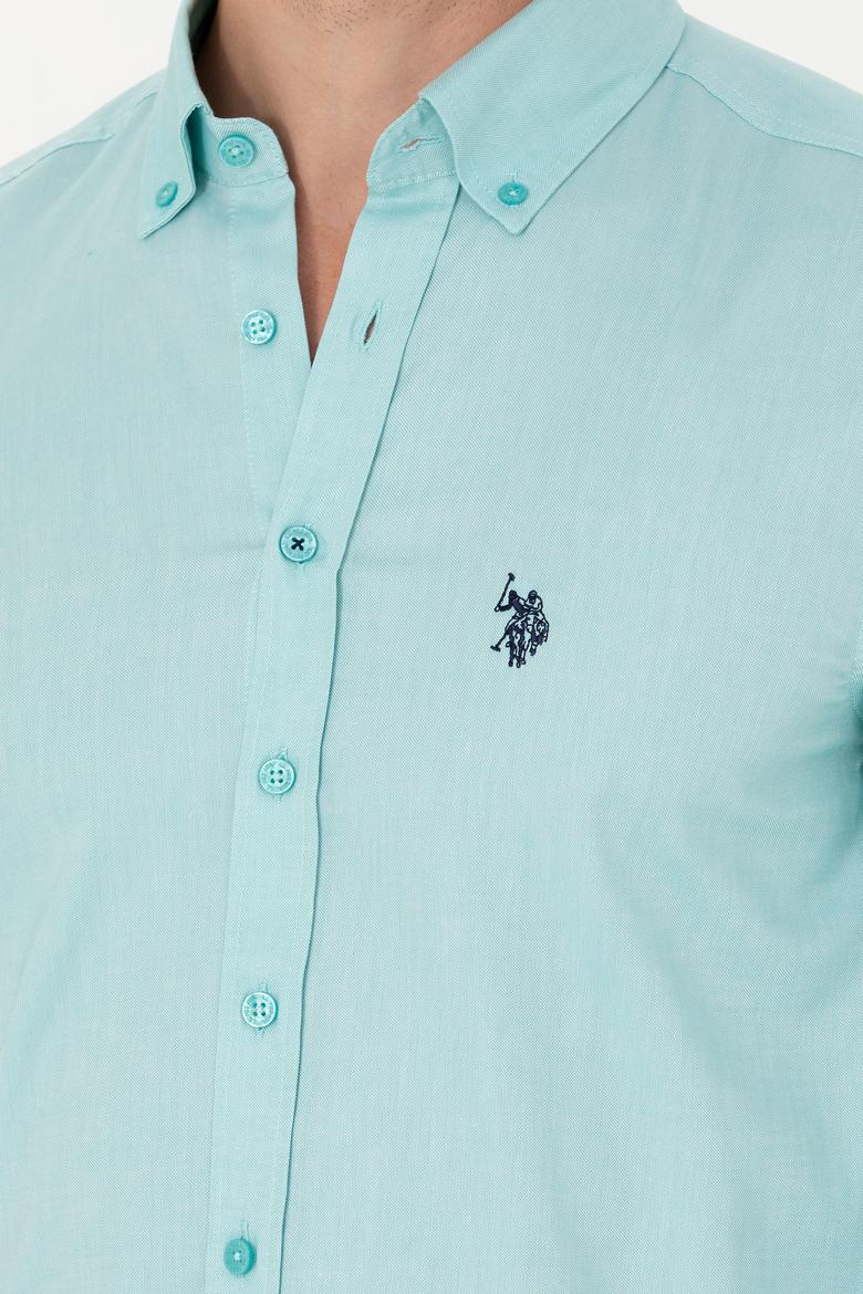 Erkek Mint Uzun Kollu Basic Gömlek - 50263025069