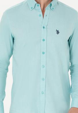 Erkek Mint Uzun Kollu Basic Gömlek - 50263025069