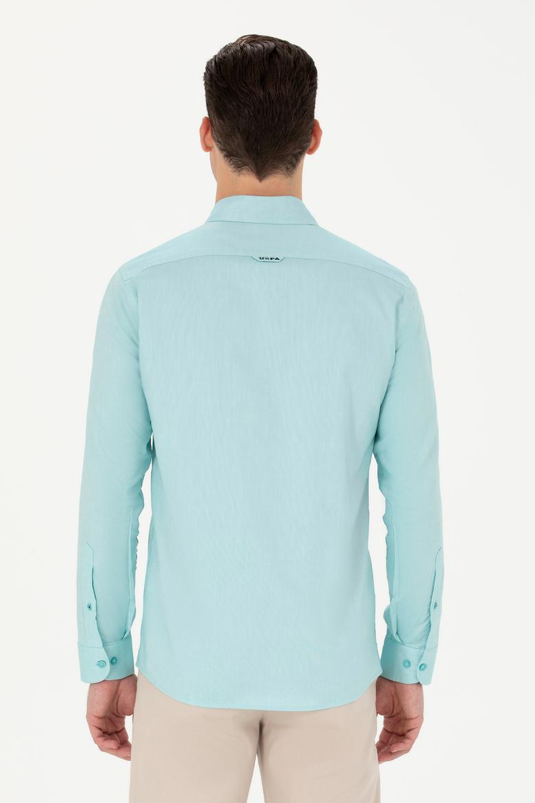 Erkek Mint Uzun Kollu Basic Gömlek - 50263025069