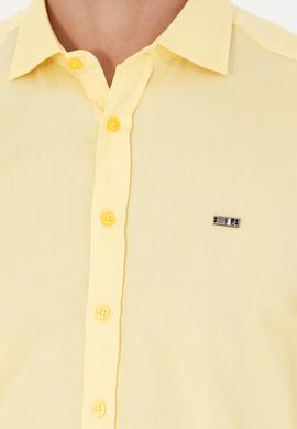 Erkek Sarı Uzun Kollu Basic Gömlek - 50263048096