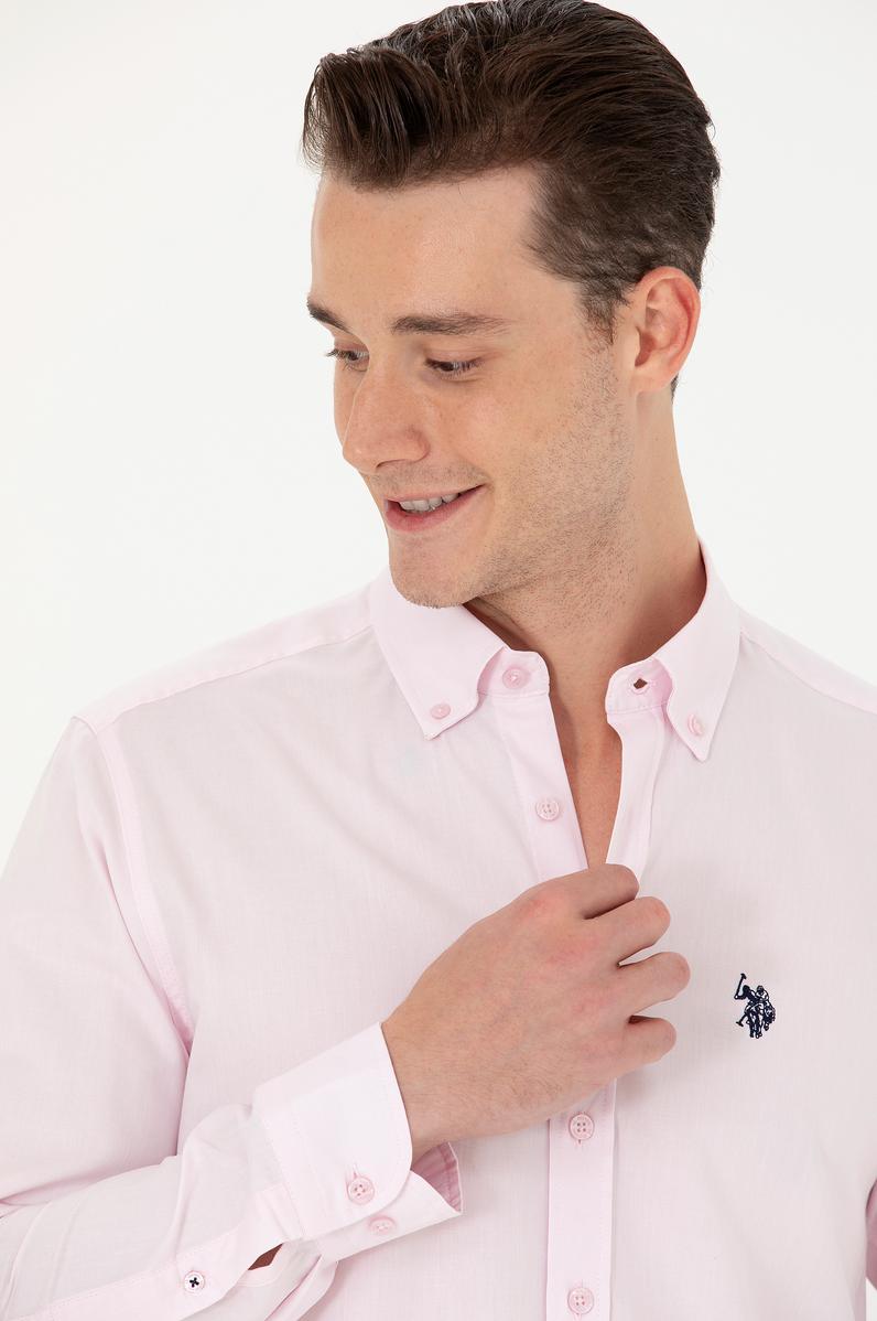 Erkek Manolya Uzun Kollu Basic Gömlek