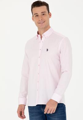 Erkek Manolya Uzun Kollu Basic Gömlek - 50263049096