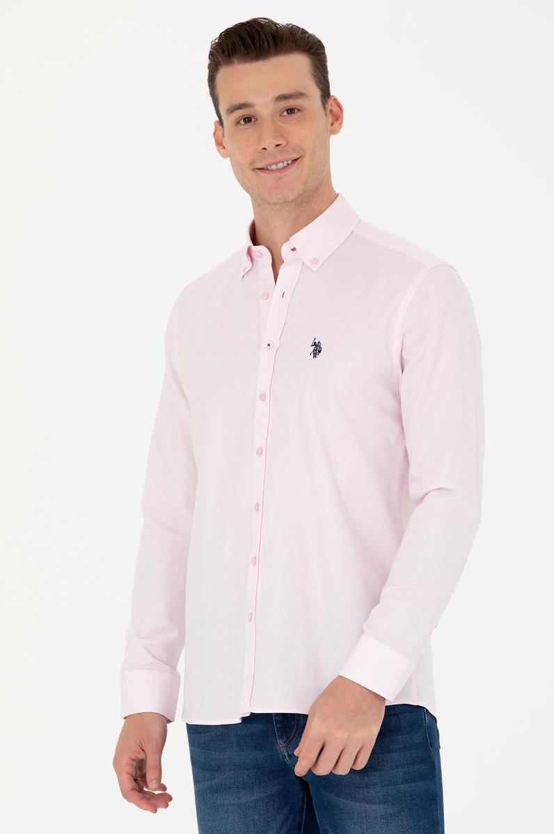 Erkek Manolya Uzun Kollu Basic Gömlek