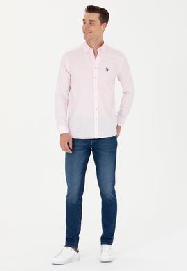 Erkek Manolya Uzun Kollu Basic Gömlek - 50263049096