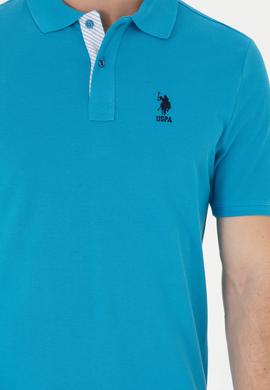 Erkek Slim Fit Polo Yaka Kobalt Mavi Basic - 50263238257
