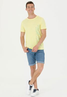 Erkek Açık Sarı Tişört - 50263395044