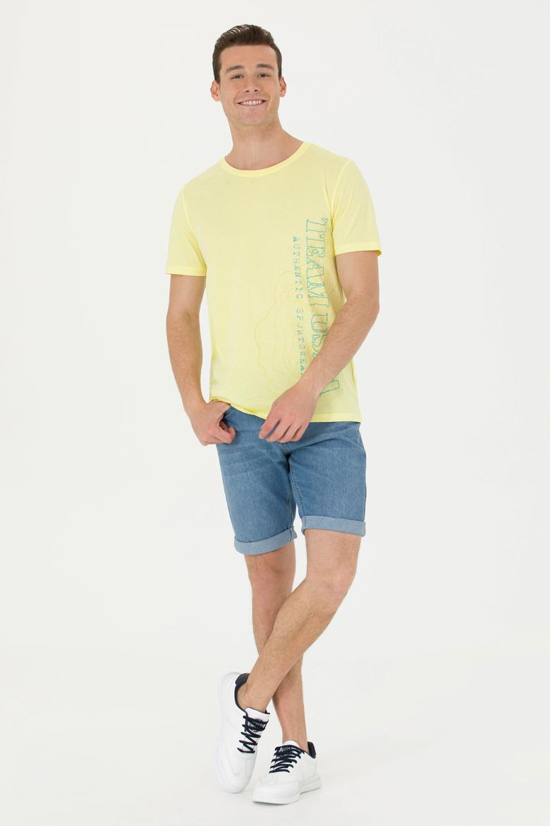 Erkek Açık Sarı Tişört - 50263395044