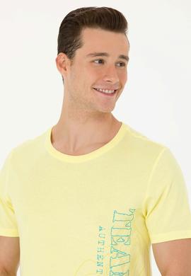 Erkek Açık Sarı Tişört - 50263395044