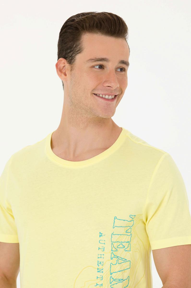 Erkek Açık Sarı Tişört
