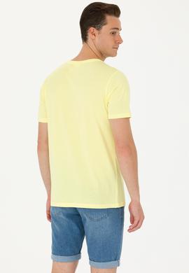 Erkek Açık Sarı Tişört - 50263395044